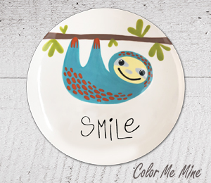 Jacksonville Sloth Smile Plate