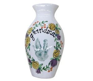 Jacksonville Floral Handprint Vase