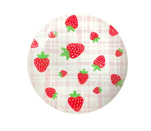 Jacksonville Strawberry Plaid Plate