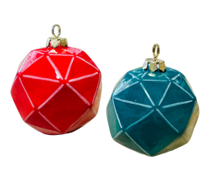 Jacksonville Jewel Toned Faceted Ornament