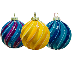 Jacksonville Jewel Toned Spiral Ornament